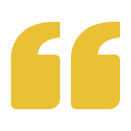 Yellow quotation marks on a white background.